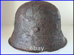 WW2 WWII original German Helmet M42 from battlefield #99