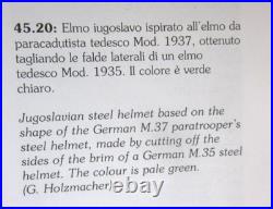 WW2 cut off German helmet Yugoslavia Norway no FSJ Stahlhelm casque casco elmo