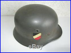 WW2 m35 double decal German Helmet Original