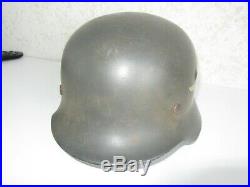 WW2 m35 double decal German Helmet Original