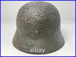 WW2 original German Helmet M35 rare small size 60 from battlefield #85