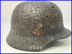 WW2 original German Helmet M35 rare small size 60 from battlefield #85