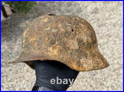 WW2 original German Helmet M40 from Kurland battlefield #178
