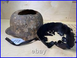 WW2 original German Helmet M40 from Kurland battlefield #178