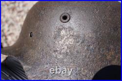 WW2 original German Helmet M40 size 64 from Kurland battlefield #172 WW2 original German Helmet M40 size 64 from Kurland battlefield #172