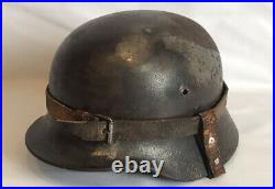 WW2 original German leather helmet carrier. Suitable for helmets size 60 66