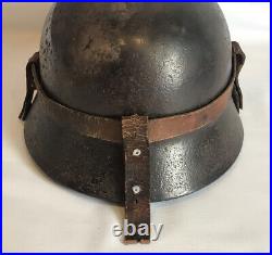 WW2 original German leather helmet carrier. Suitable for helmets size 60 66