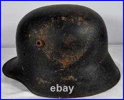 WWI German M16 Helmet Size 66 WWII Reissue with Ghost Decal Original Paint