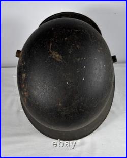 WWI German M16 Helmet Size 66 WWII Reissue with Ghost Decal Original Paint