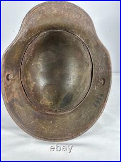 WWI German M16 Helmet Size 66 WWII Reissue with Ghost Decal Original Paint