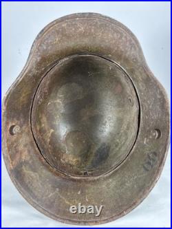 WWI German M16 Helmet Size 66 WWII Reissue with Ghost Decal Original Paint
