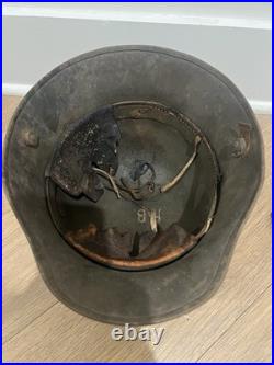 WWI German M16/M17 Steel Helmet With Liner Remnants & Scratched Lettering
