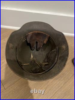 WWI German M16/M17 Steel Helmet With Liner Remnants & Scratched Lettering