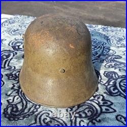 WWI German Original Helmet ET66 camouflage Leather Liner Militaria Germany