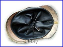 WWI WWII German Pickelhaube Long Spiked Helmet Black Leather Prussian Helmet