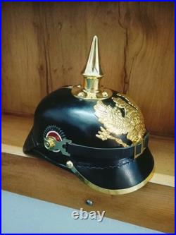 WWI & WWII vintage German Pickelhaube Imperial Prussian Helmet Best gift for him