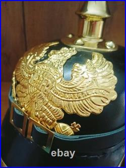 WWI & WWII vintage German Pickelhaube Imperial Prussian Helmet Best gift for him