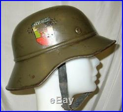 WWII 1936 GERMAN Luftschutz Gladiator helmet used in Bulgaria, 3pcs