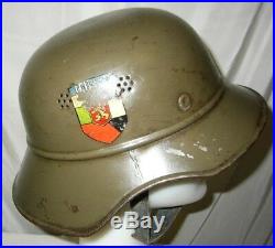 WWII 1936 GERMAN Luftschutz Gladiator helmet used in Bulgaria, 3pcs