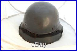 WWII 1936 German Luftschutz Helmet used in Bulgaria Navy Army Military