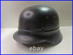 WWII 1939 German Heer Double Decal M35 Beaded Helmet /AUTHENTIC