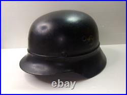 WWII 1939 German Heer Double Decal M35 Beaded Helmet /AUTHENTIC