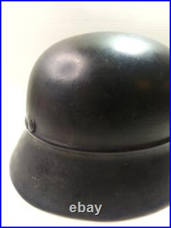 WWII 1939 German Heer Double Decal M35 Beaded Helmet /AUTHENTIC