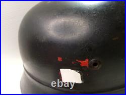 WWII 1939 German Heer Double Decal M35 Beaded Helmet /AUTHENTIC