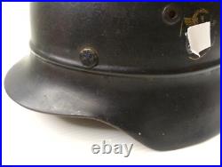 WWII 1939 German Heer Double Decal M35 Beaded Helmet /AUTHENTIC