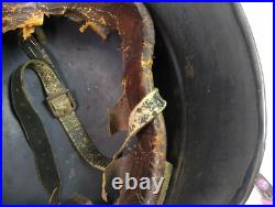 WWII 1939 German Heer Double Decal M35 Beaded Helmet /AUTHENTIC