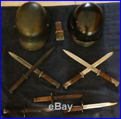 WWII GERMAN HELMETS & 7 bayonets - PRICE DROPPED $150.00 to $850.00