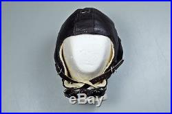 WWII GERMAN LUFTWAFFE LEATHER FLIGHT HELMET withALL ELECTRONICS