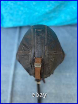 WWII GERMAN LUFTWAFFE LKpW 101 WINTER LEATHER FLIGHT HELMET NICE CONDITION