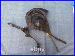 WWII GERMAN LUFTWAFFE LKpW 101 WINTER LEATHER FLIGHT HELMET NICE CONDITION