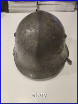 WWII GERMAN TYPE M36 BULGARIAN STEEL HELMET With STRAP/ LINER VINTAGE WW2