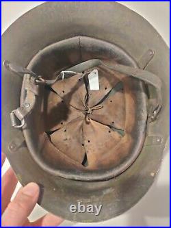 WWII GERMAN TYPE M36 BULGARIAN STEEL HELMET With STRAP/ LINER VINTAGE WW2