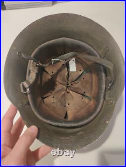 WWII GERMAN TYPE M36 BULGARIAN STEEL HELMET With STRAP/ LINER VINTAGE WW2
