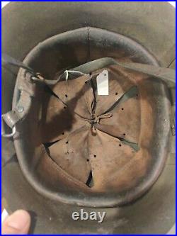 WWII GERMAN TYPE M36 BULGARIAN STEEL HELMET With STRAP/ LINER VINTAGE WW2