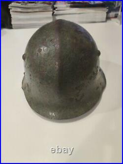 WWII GERMAN TYPE M36 BULGARIAN STEEL HELMET With STRAP/ LINER VINTAGE WW2