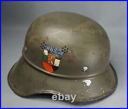 WWII German Army Helmet Luftschutz Gladiator M38 Bulgarian Forces Original