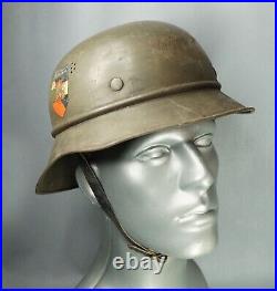 WWII German Army Helmet Luftschutz Gladiator M38 Bulgarian Forces Original