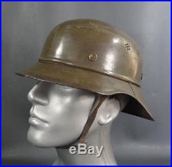 WWII German Army Luftschutz Gladiator Helmet Bulgarian Decal Liner Strap 56-57