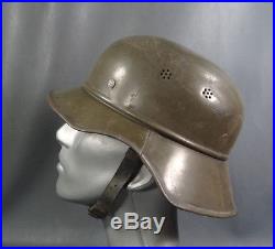 WWII German Army Luftschutz Gladiator Helmet Bulgarian Decal Liner Strap 56-57
