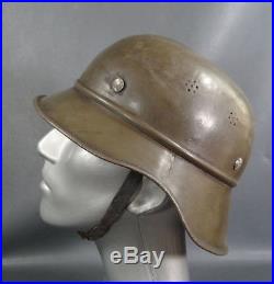 WWII German Army Luftschutz Gladiator Helmet Hat M38 Bulgarian Decal Liner Strap