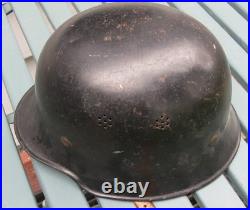 WWII German Black M34 Fire Police Helmet