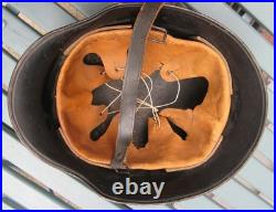 WWII German Black M34 Fire Police Helmet