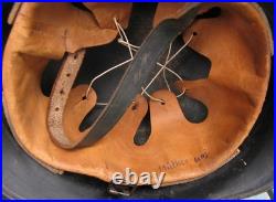 WWII German Black M34 Fire Police Helmet