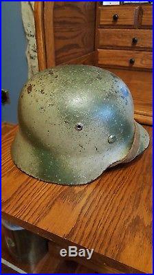 WWII German Camo Helmet