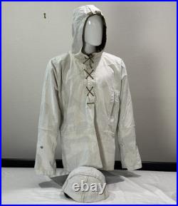 WWII German Camo Winter REVERSIBLE Field Jacket & HELMET COVER Repro XL XXL WW2