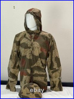 WWII German Camo Winter REVERSIBLE Field Jacket & HELMET COVER Repro XL XXL WW2